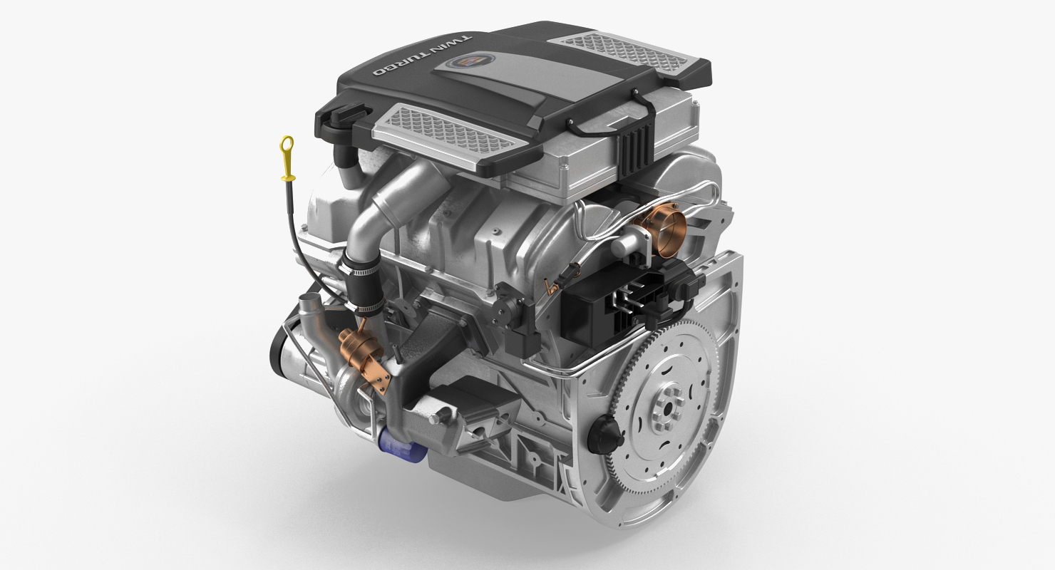 3D cadillac twin turbo v6 - TurboSquid 1251946