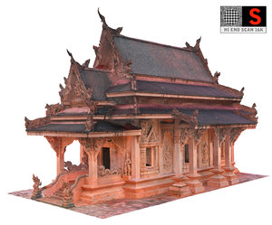 ancient temple 16 k 3D model