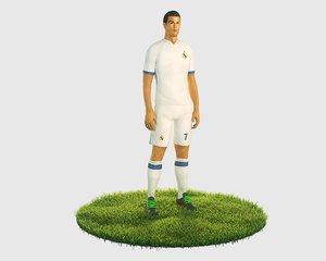 3D model ready football soccer ronaldo