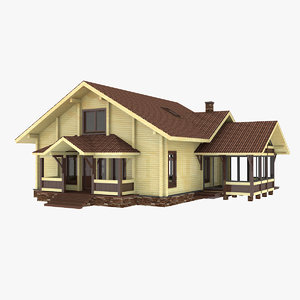 3D chalet house model