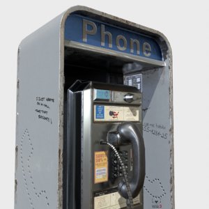 used phone booth 3D model