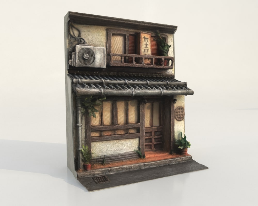 3d japanese house model turbosquid 1252326