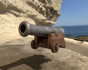 medieval cannon 3D model
