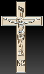 crucifix stl cnc router 3D model