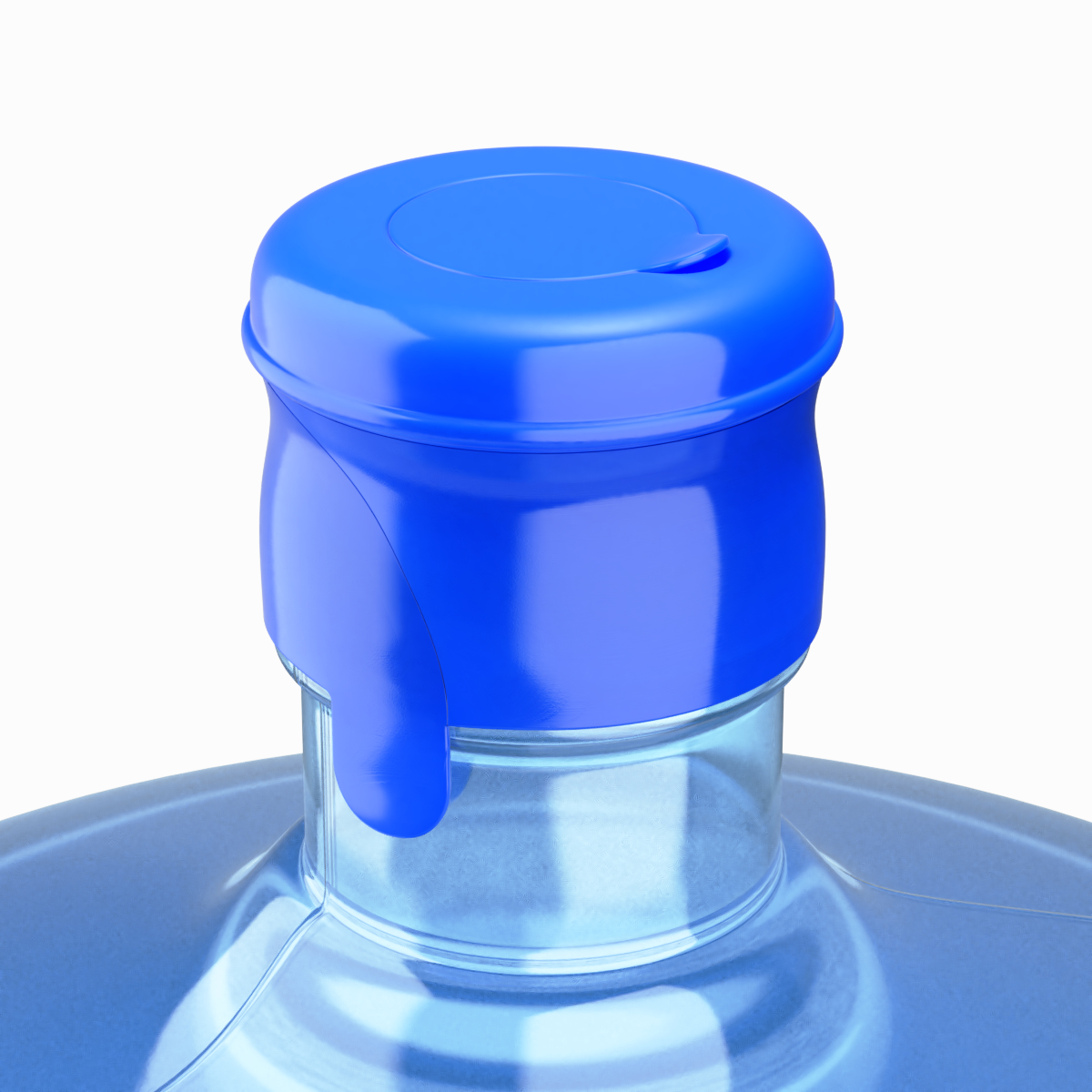 带帽和手柄的饮水机水瓶3d模型