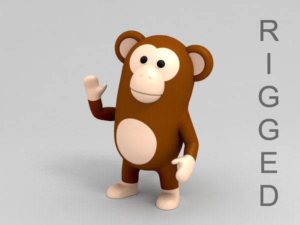 堅い猿のキャラクター3dモデル Turbosquid
