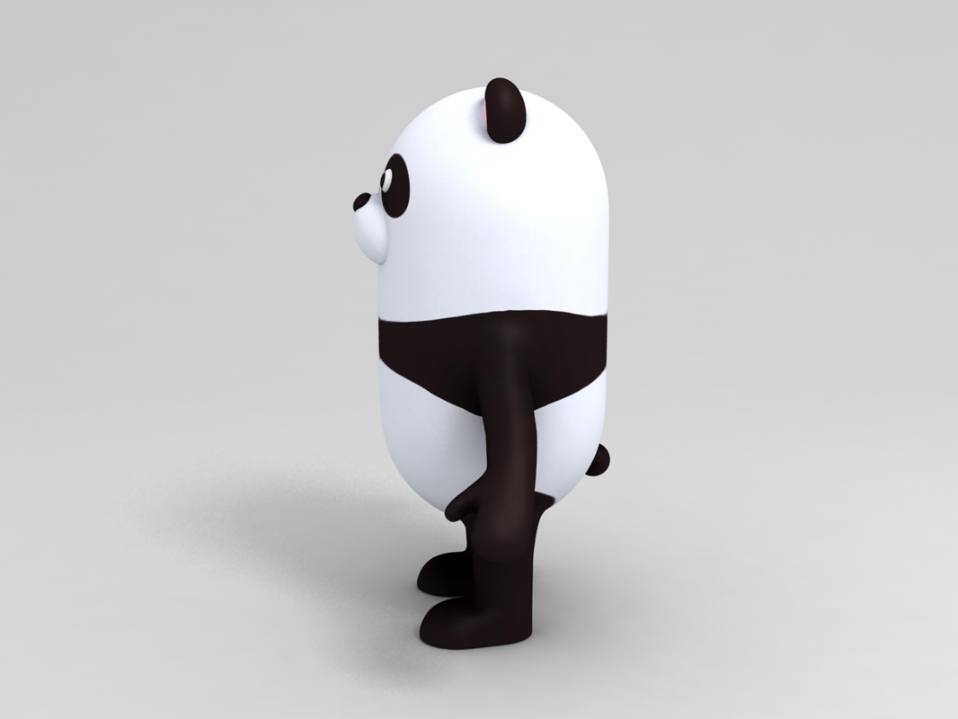 Panda character cartoon 3D model - TurboSquid 1252897