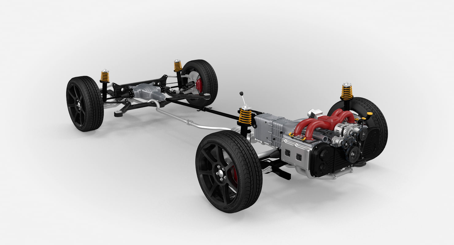 3D model awd automobile chassis TurboSquid 1252905