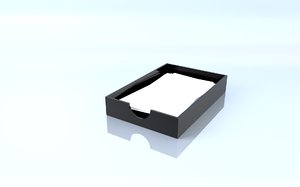 3D model office box cut