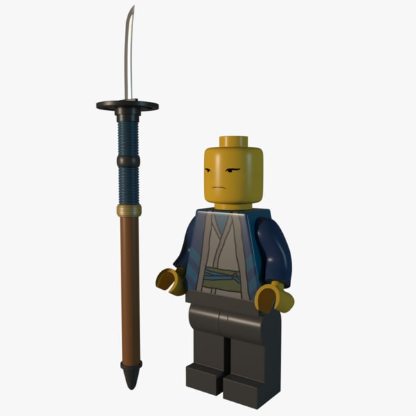 lego samurai 3D model