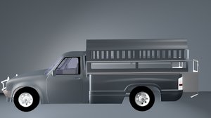 3D model camionette haiti