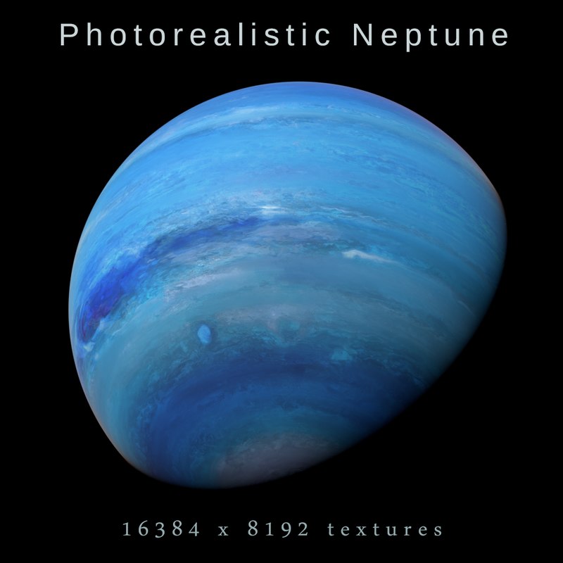 3D photorealistic neptune 8k model TurboSquid 1204094