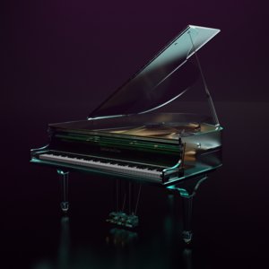 3D model grand piano