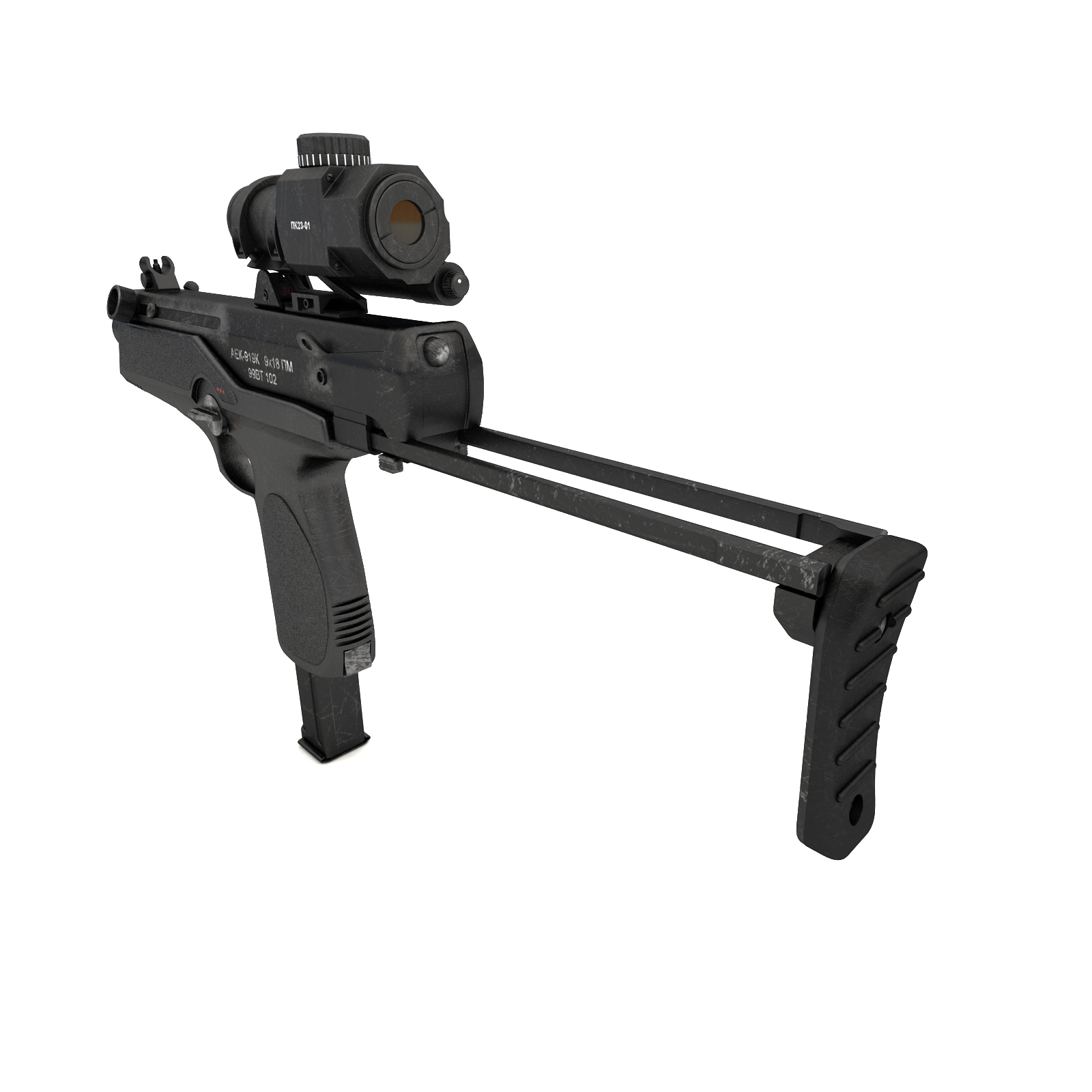 冲锋枪aek-919k kashtan3d模型