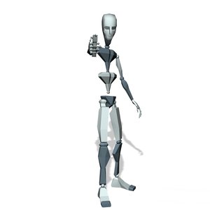 Guard aim weapon gun walking forward