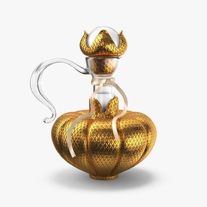 bottle gold 3D model