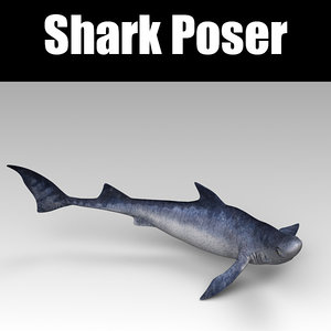 3D poser shark model