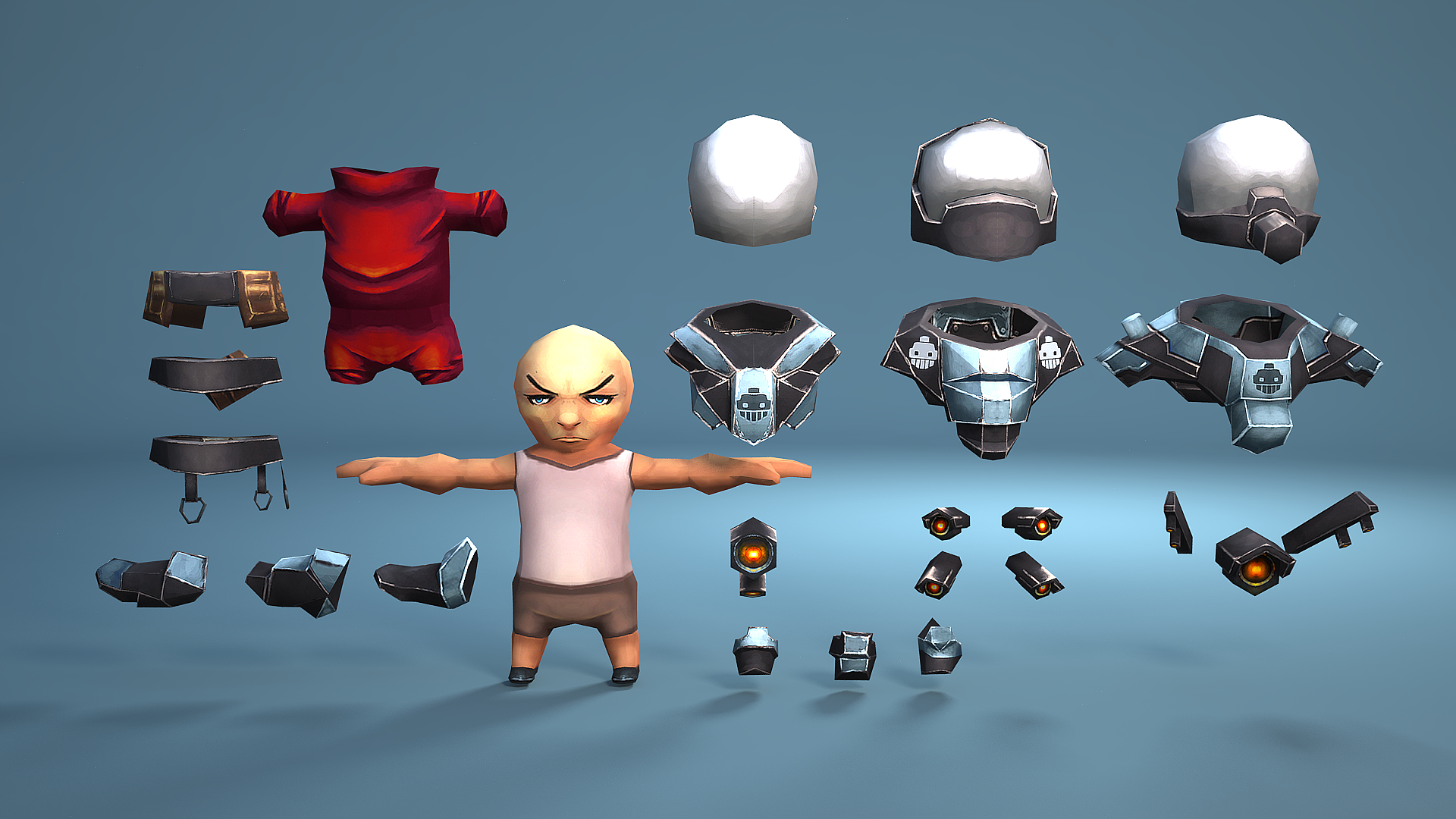 动画空间人集3d模型