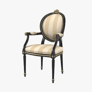 angelo cappellini cezanne dining chair 3D model