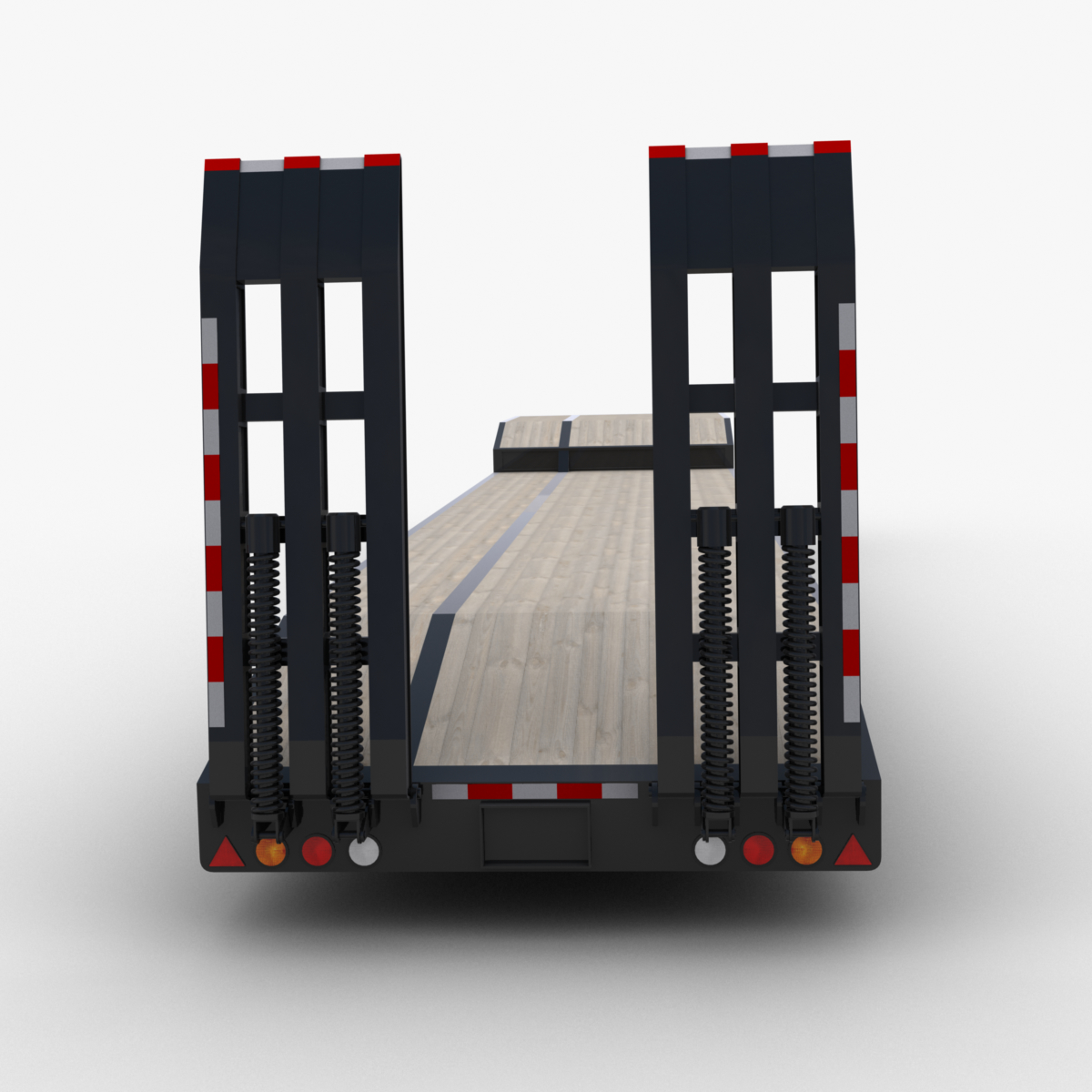 Lowboy semitrailer trailer ramps 3D TurboSquid 1254213
