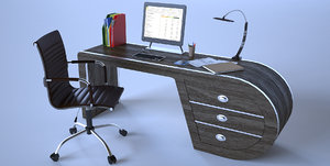 design modern desk 3D model