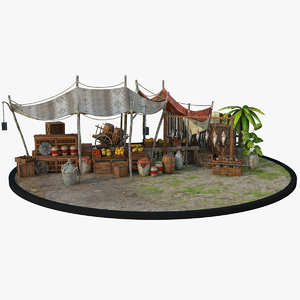 market stall 3D model