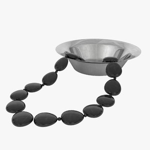 beads bowl black 3D model