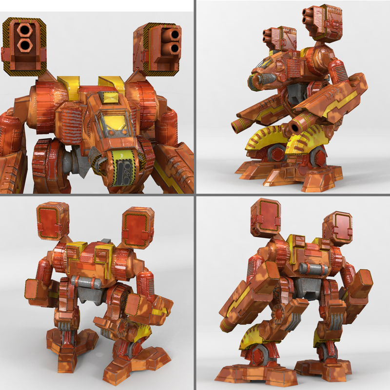 Mech orange team 3D model - TurboSquid 1254866