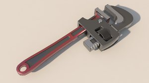 pipe wrench 3D model