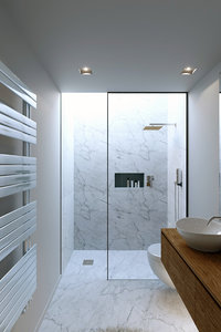 3D corona night day bathroom