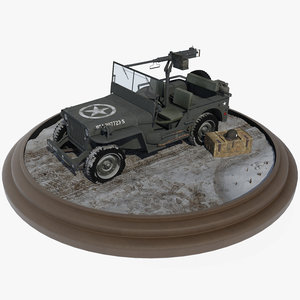 american willys jeep 3D model