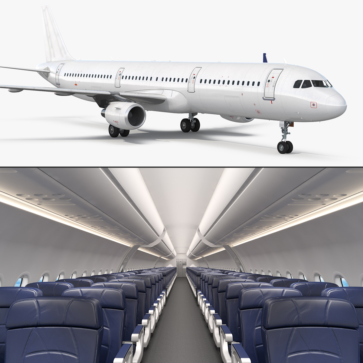 Airbus A321 Generic Mit Interieur