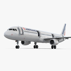 3D model airbus a321 air france