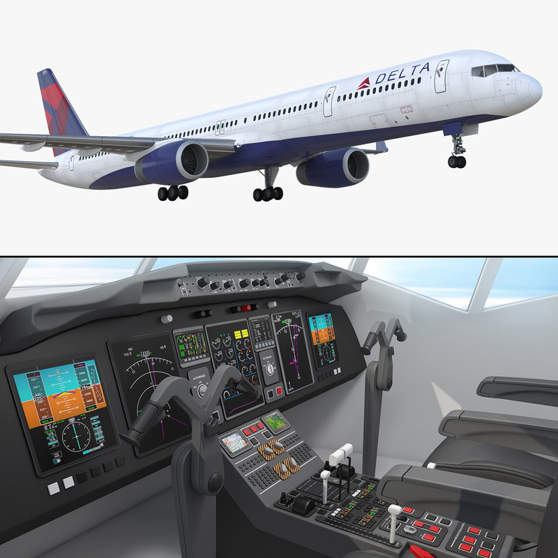 Boeing 757-300 delta cabin 3D model - TurboSquid 1255405