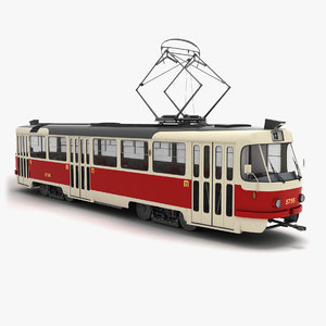 3D streetcar tatra t3 tram