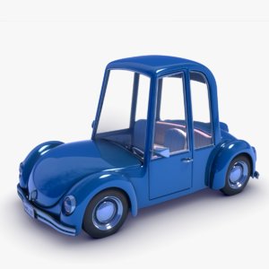 3D cartoon car beetle -