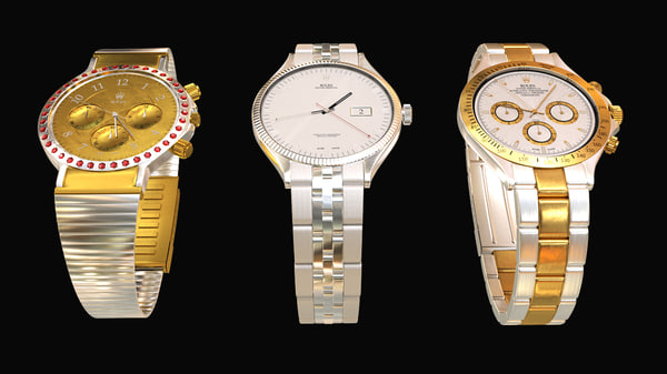 clock rolex 3D