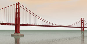 golden gate bridge 3D model
