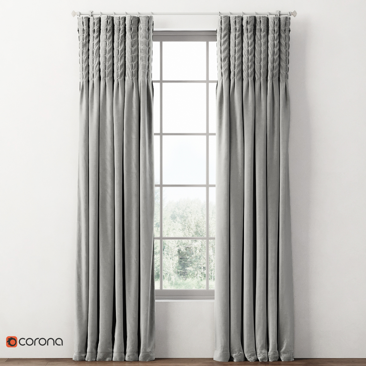 Drapery Box Tufted Velvet Panel 3d Model Turbosquid 1255515