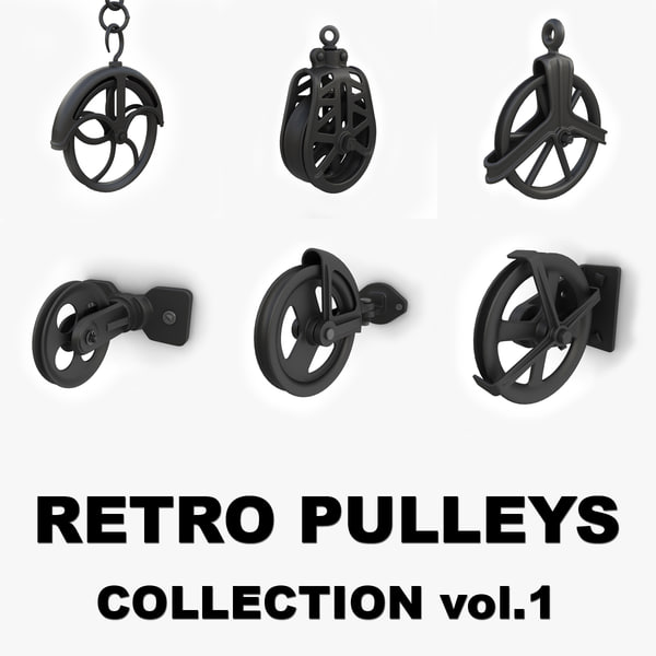 x antique pulley