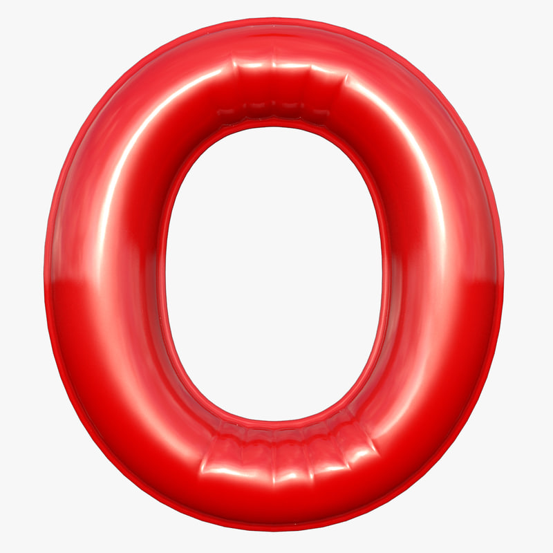 Foil balloon letter o 3D - TurboSquid 1255944