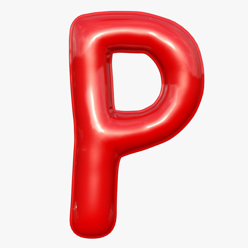 Foil balloon letter red 3D model - TurboSquid 1255947