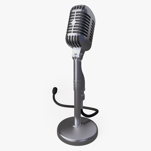 3D model retro microphone