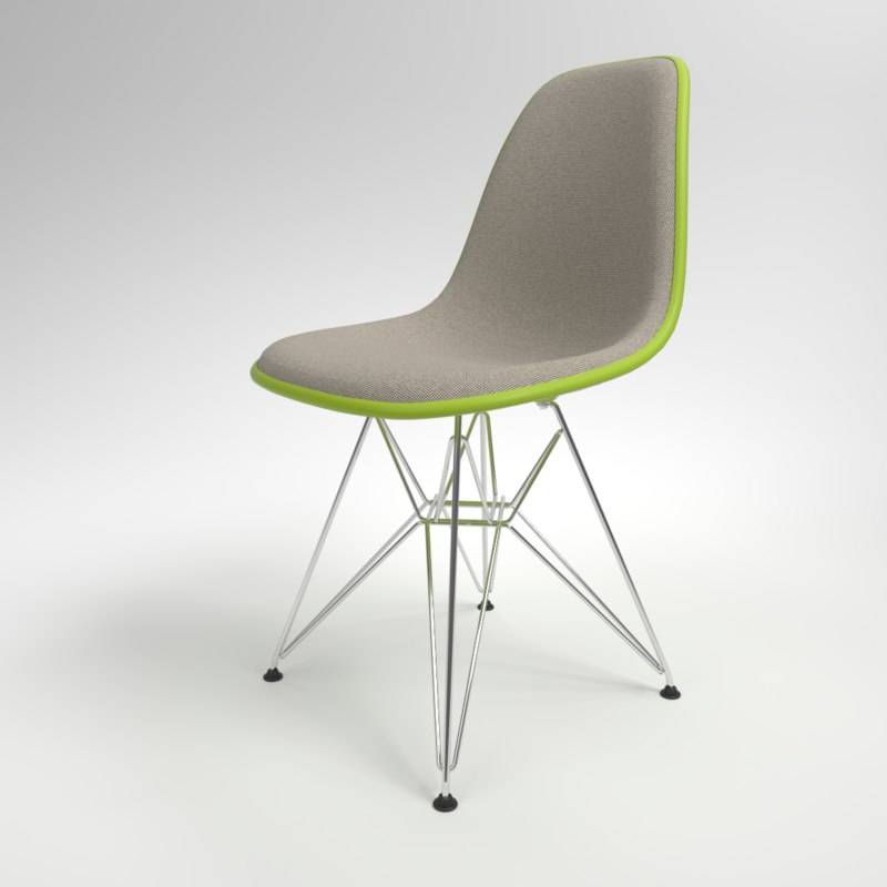 Interior vitra eames plastic chair 3D model TurboSquid