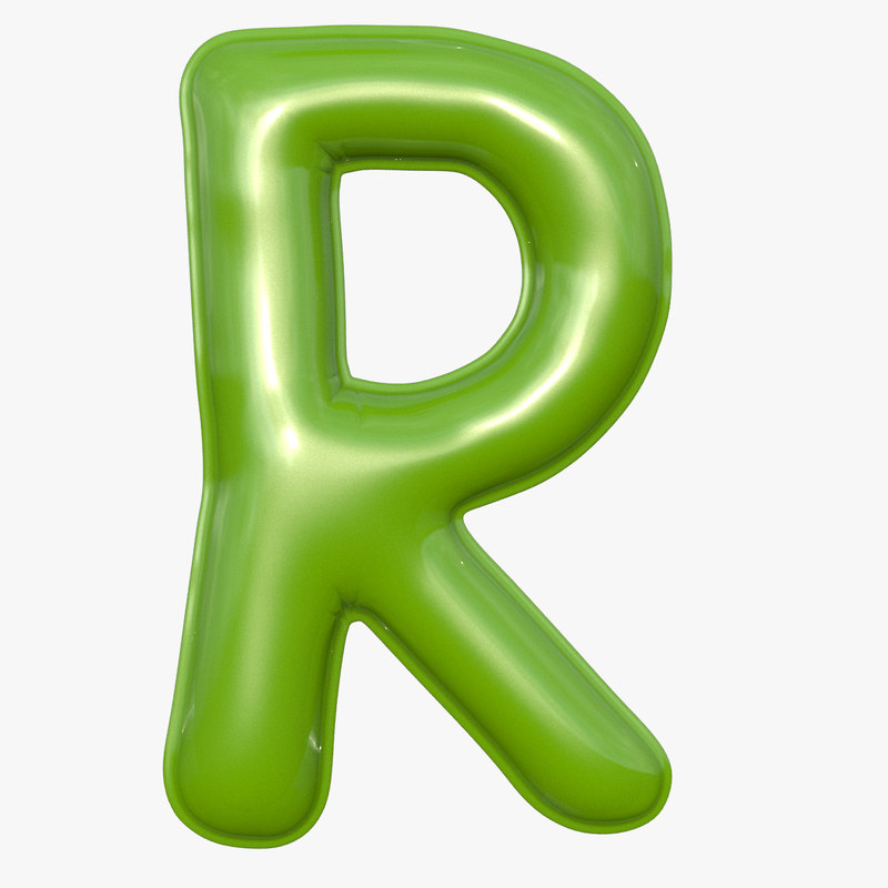 Foil balloon letter r 3D model - TurboSquid 1256375