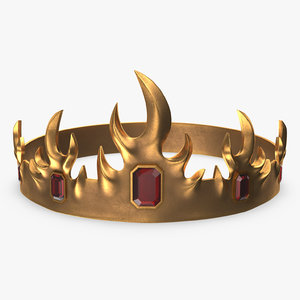 3D crown rubies model