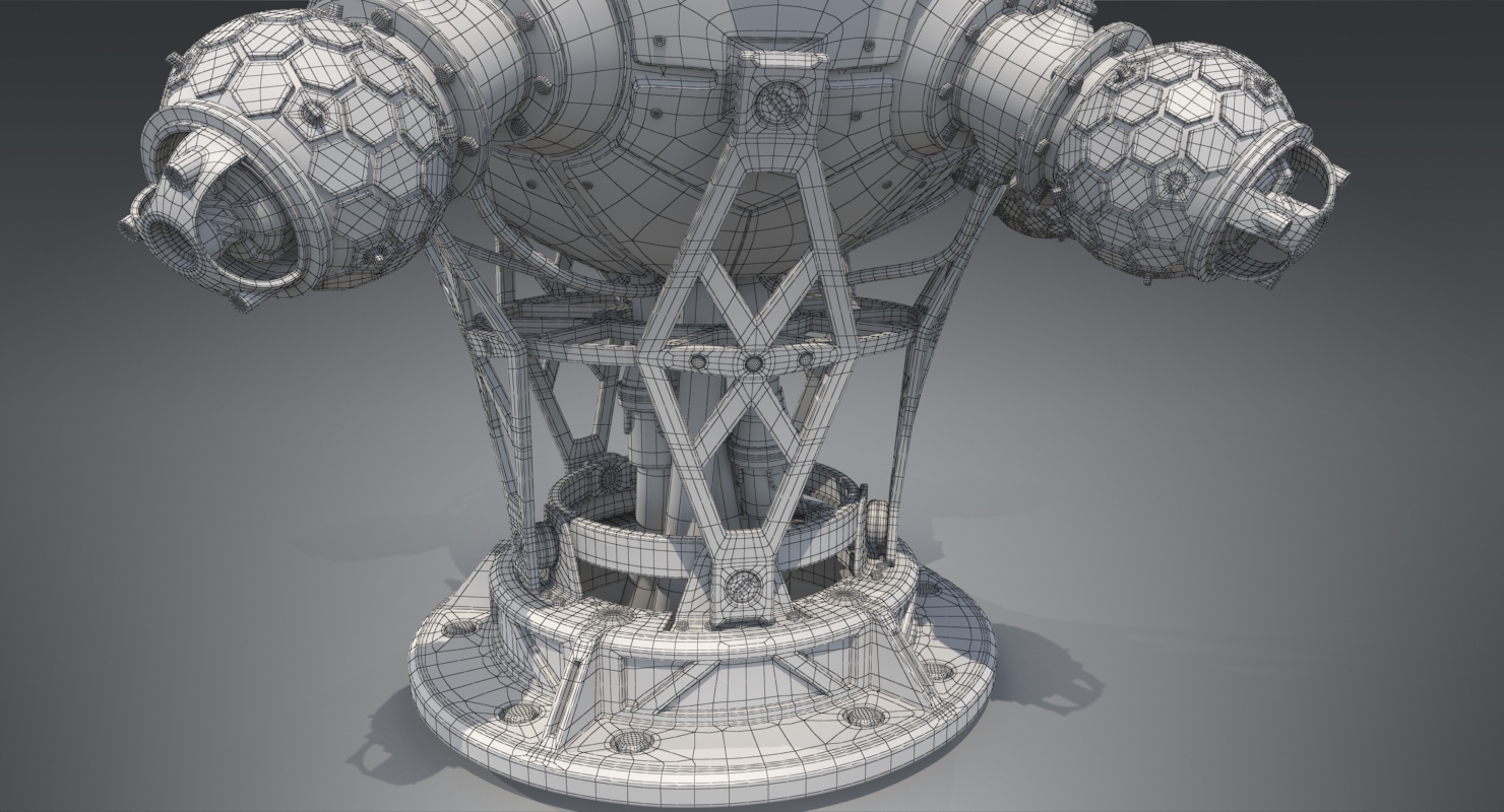 科幻核反应堆3d模型