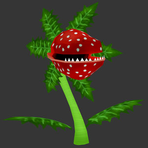 3D model rigged plant planty