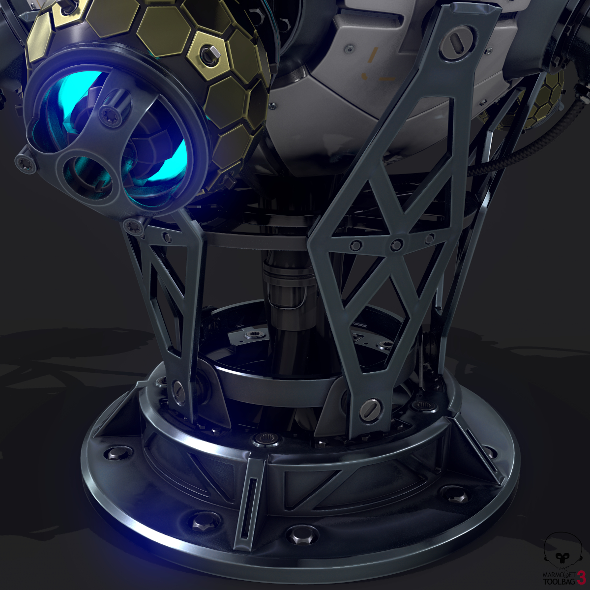 科幻核反应堆3d模型