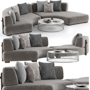 3D minotti florida sofa set
